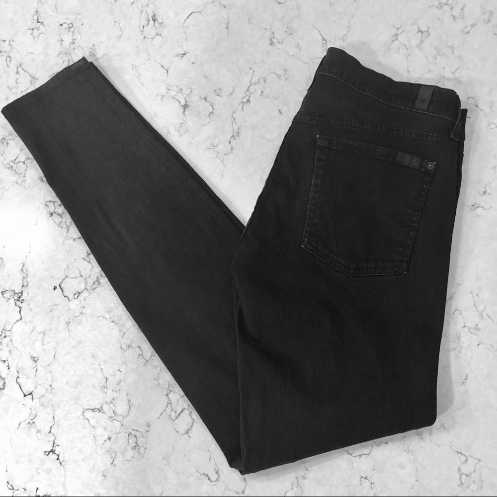 7 for all Mankind the Skinny Jeans Size 28 Black